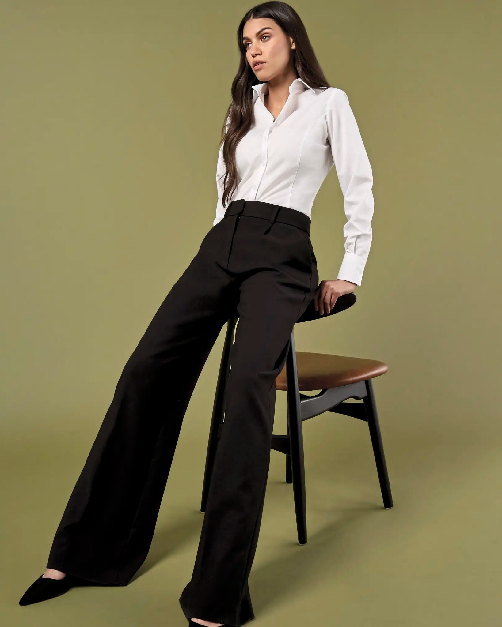 all-groups Women's Tailored Fit Business Shirt Long Sleeve