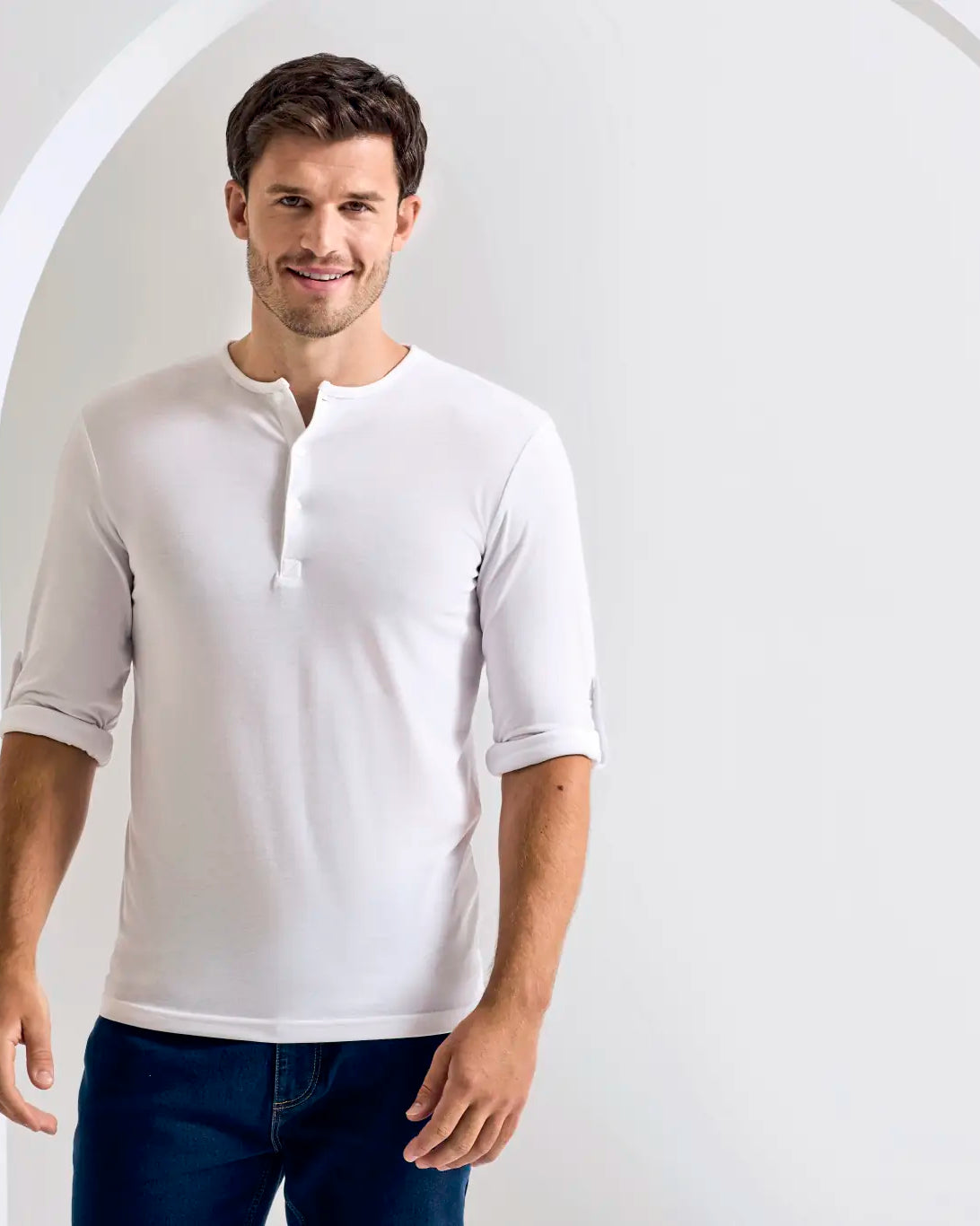 all-groups Men's Long John Roll Sleeve T-Shirt