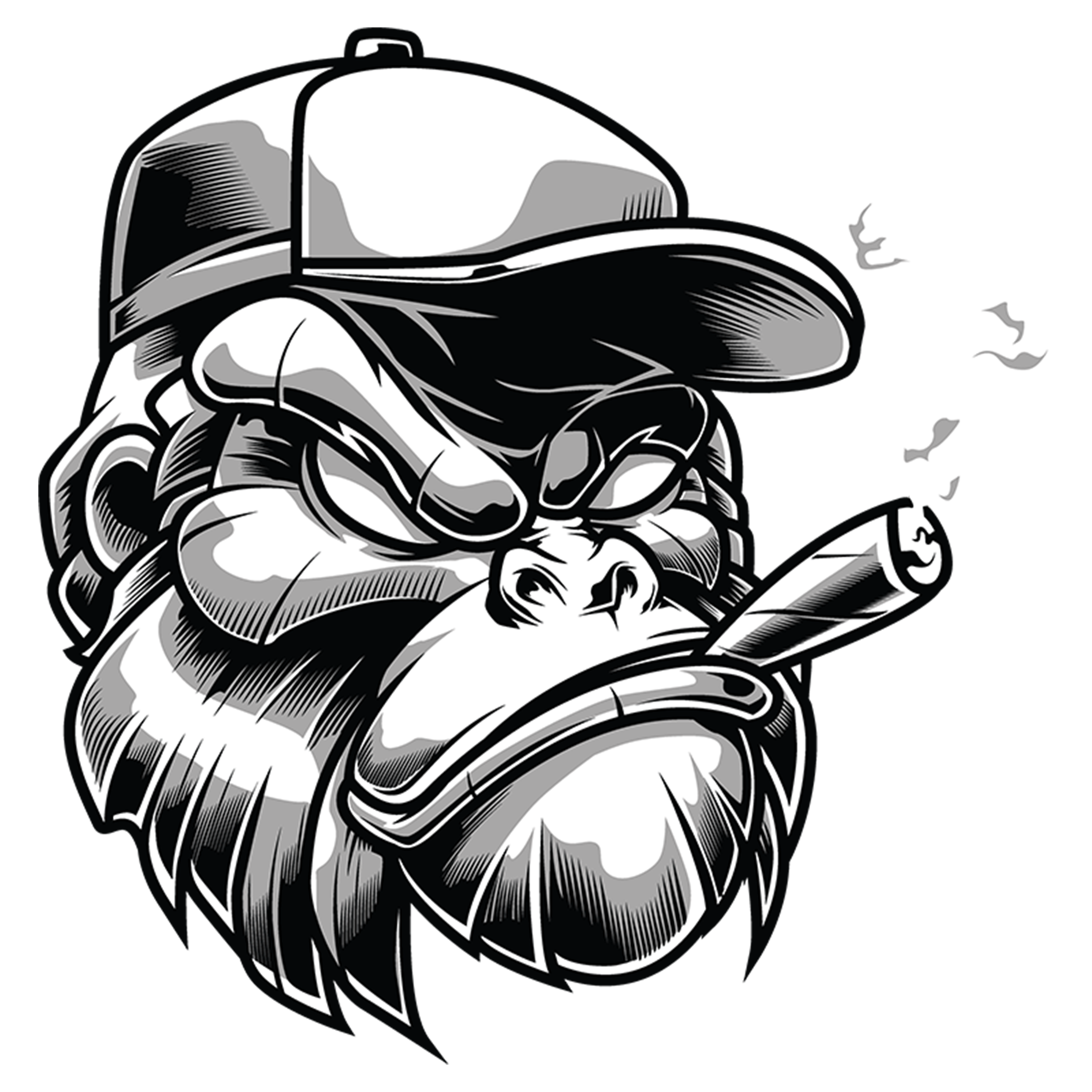 Smoking gorilla